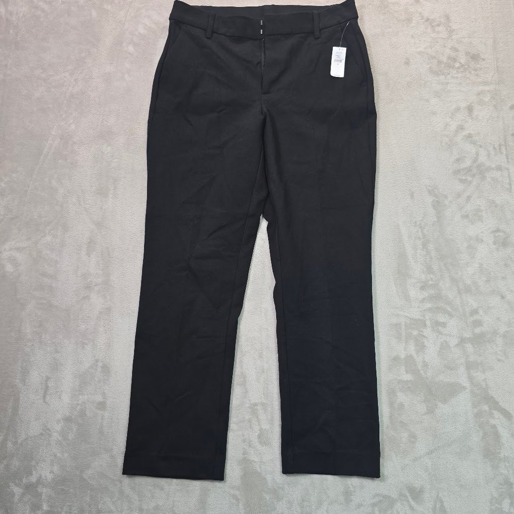 Old Navy Womens Black High-Rise Steer-Tech Straight Ankle Pants Size 10 NEW